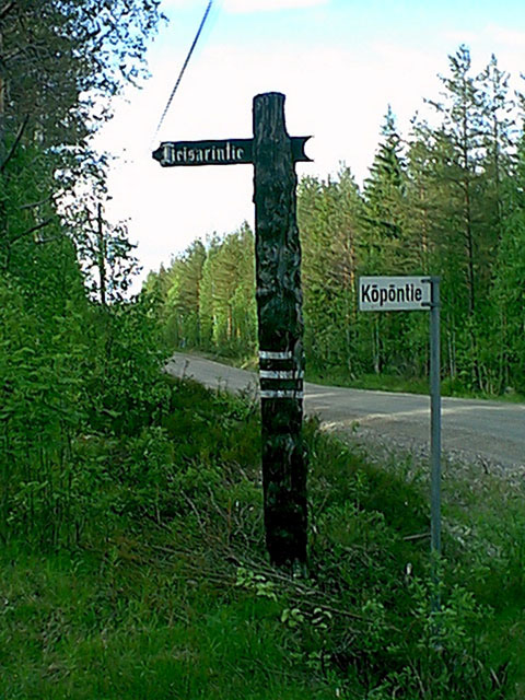 Roadsigns pointing towards the spot.