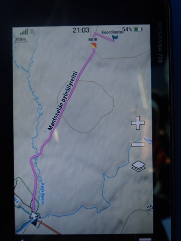 GPS Track on the GPS Diveice / GPS Aufzeichnung der Wegstrecke
