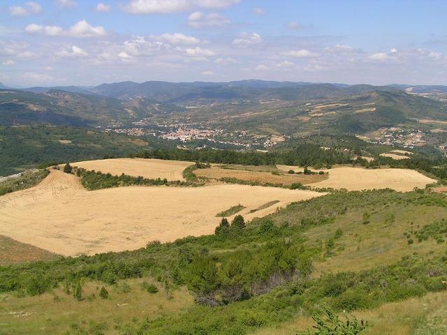 the Cathars' Land seen from Rennes-le-Chateau