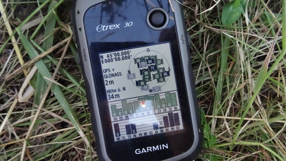GPS reading at 45N 0E