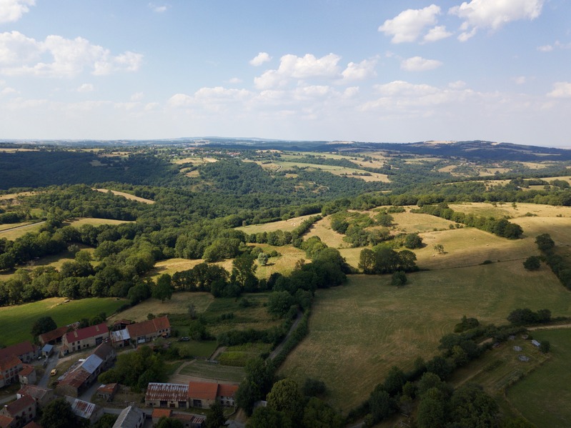 View North, from 100 m above the point