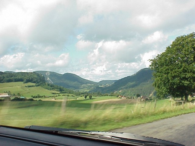 Arbois Area Through the Windshield