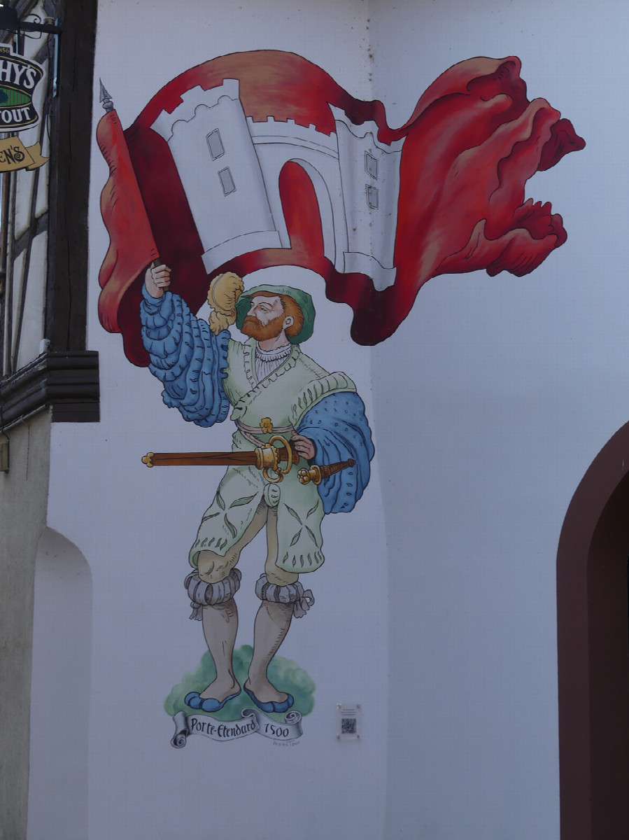 Military tradition displayed on the walls of the city of Wissembourg