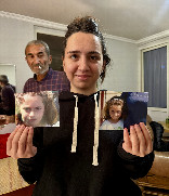 #9: daughter Helena showing her childhood pictures