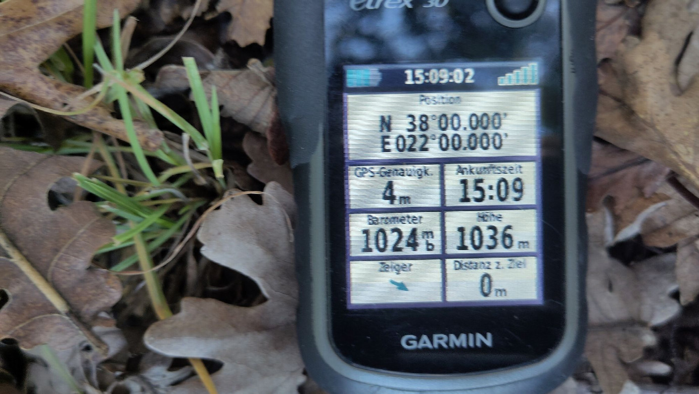 GNSS reading at CP 38N-22E