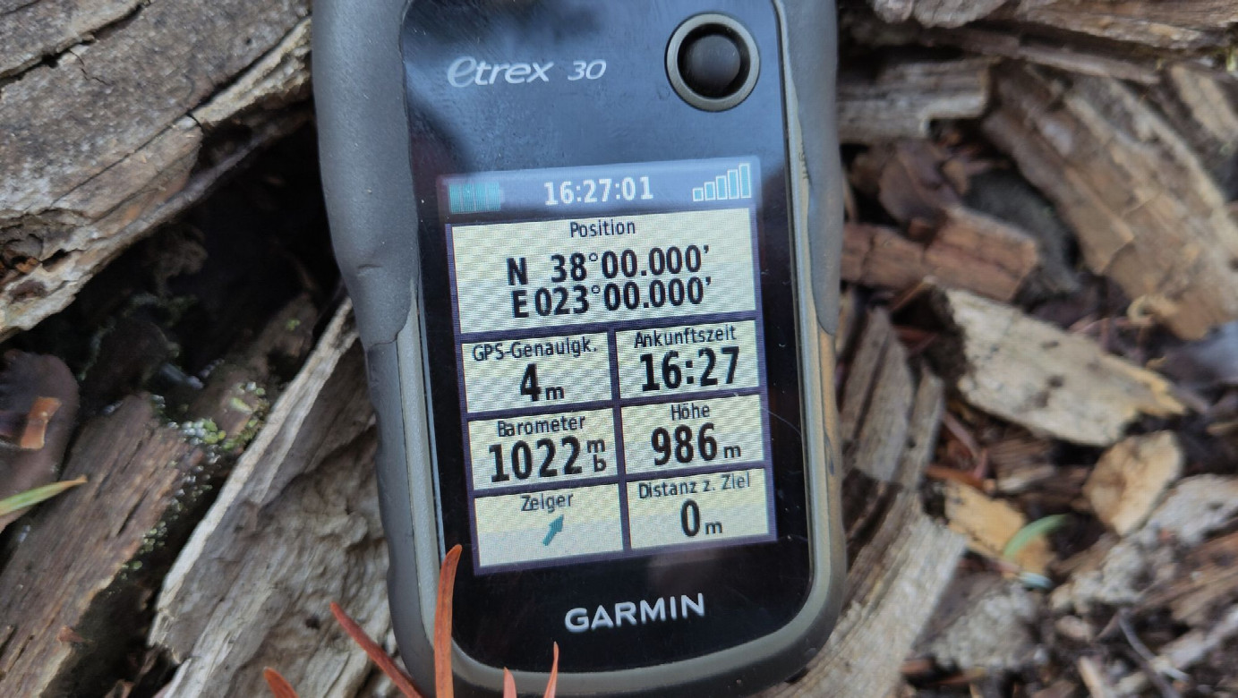 GNSS reading at CP 38N-23E
