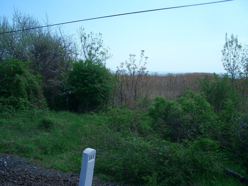 Confluence point seen from the railway track about 125 m away