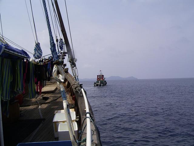The tugboat from Sorong towing us to the confluence point