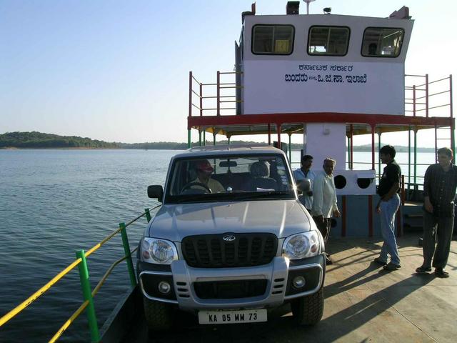 Our SUV on the ferry heading towards 14N75E