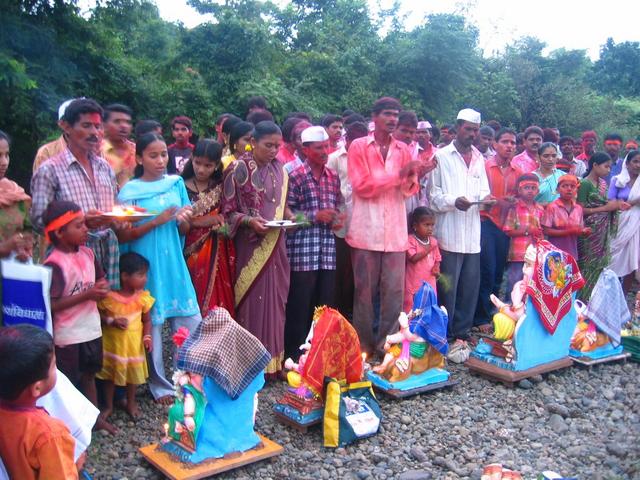 Locals Celebrating Ganesha Festival Nearby