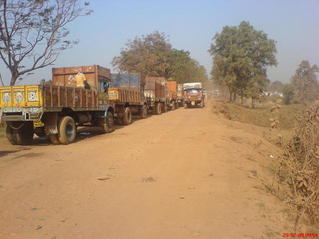 #1: Road to the point - choked with trucks moving iron ore
