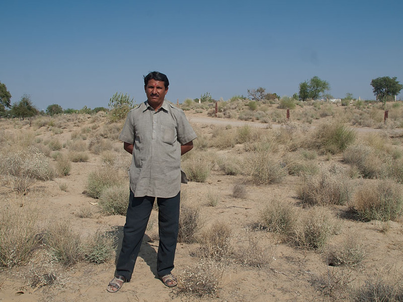 Landowner, Arjun Das, near the Confluence