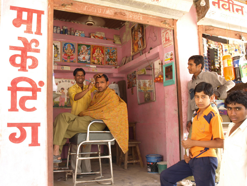Residents Of Kuchera & Tulsi Ram In His Barbershop