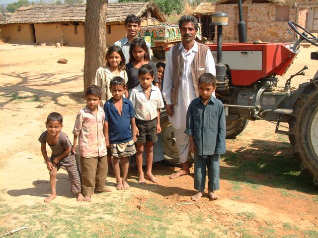 The farmer's family at home near the point