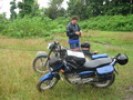#6: Scott with the bikes, where the road ends and the path begins
