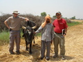 #4: Doug and Sam pose with a wheat farmer and his horse, within 100m of the confluence