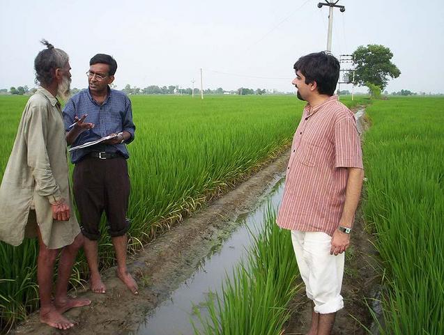 asish and kamal with villager