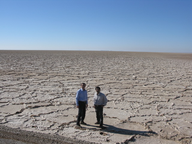The central desert salt lake, our final destination