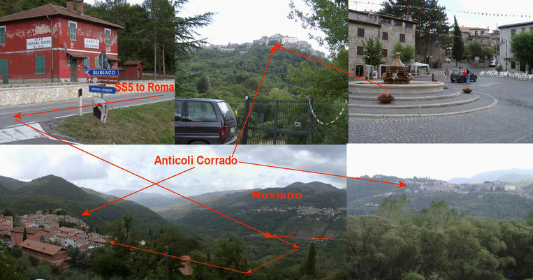 Anticoli Corrado and the surrounding landscape