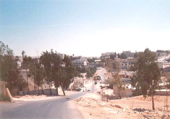 From Zarqā', Jordan, this is looking southeast into the Badiyya desert.