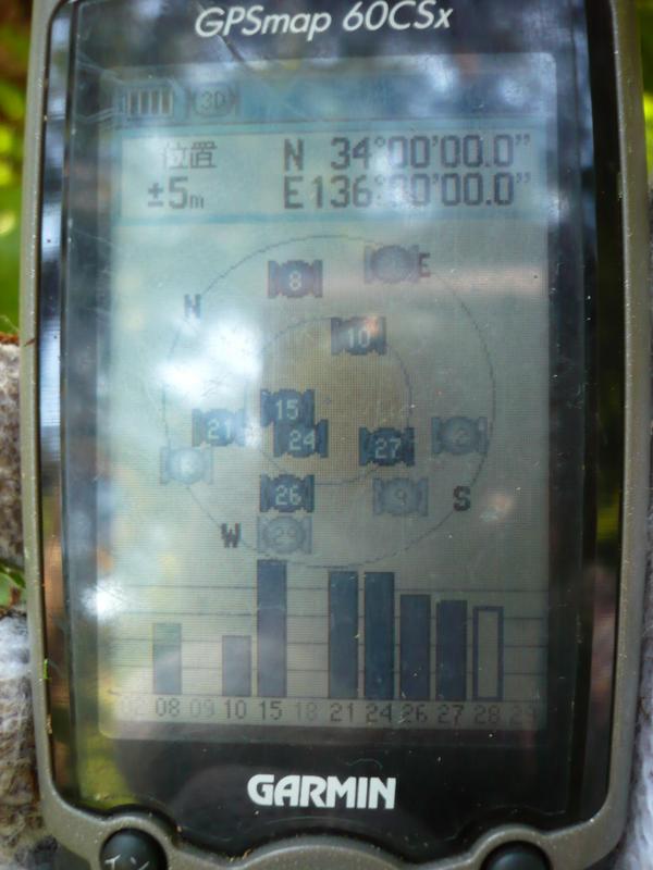GPS screen with zero values.