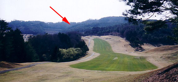 A view from across the golf course