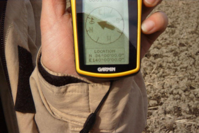 close up of GPS device