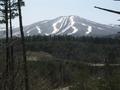 #5: View of Appi ski area near confluence.  Covered in late spring snow.