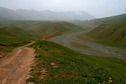 #9: reaching Këkdzhar Valley - view to confluence on plateau of little valley left side