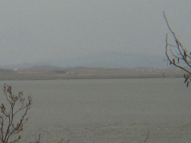 Looking north; this is what one can see when looking east from the confluence point. The small town is faintly visible.