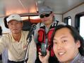 #6: Visitors (left to right): ship's captain (Hae-Yun Choi), a fisherman, and me (Wesley)