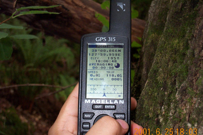 A snapshot of the GPS reading near the location.