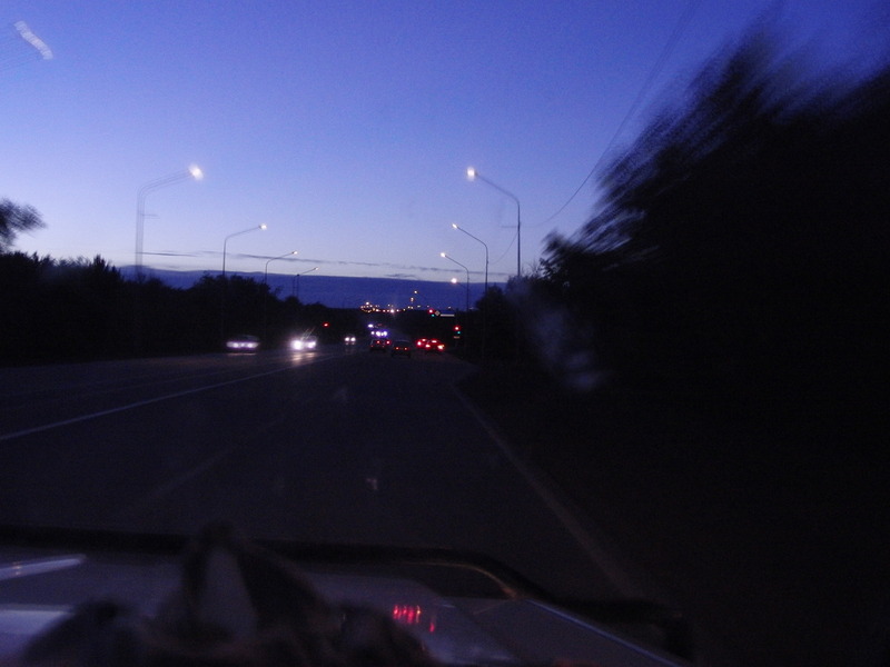 From Karagandy heading towards Temirtau 30 Minutes past sun down