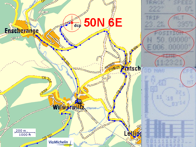 Map and GPS displays