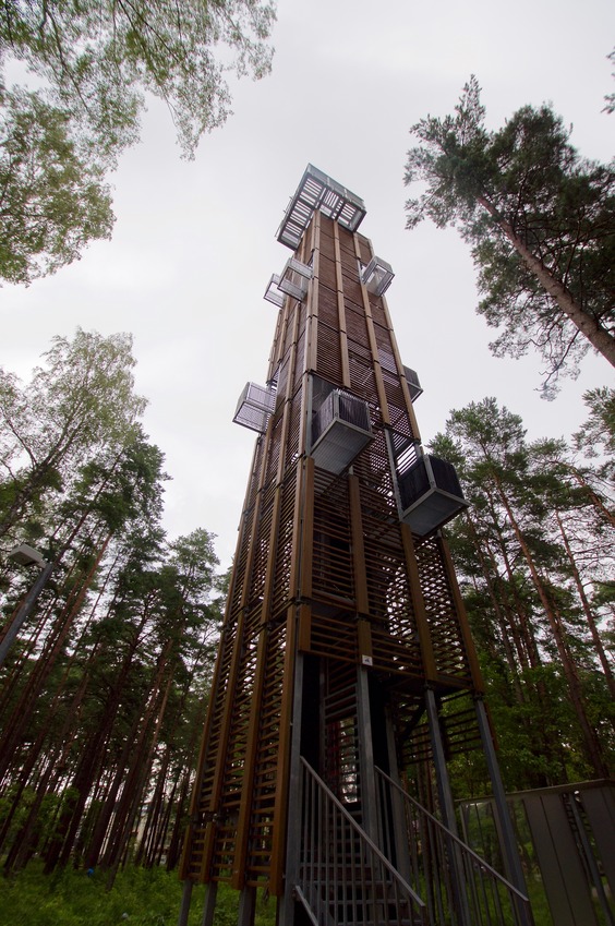 The Dzintaru Park observation tower, in nearby Jūrmala