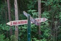 #7: The confluence point is marked by this sign in a forest on the northwest edge of Riga