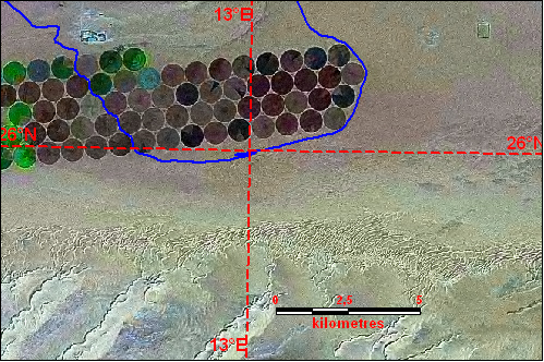 Landsat image with GPS track