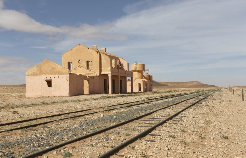 Abandoned railway station of Tendrara nearby