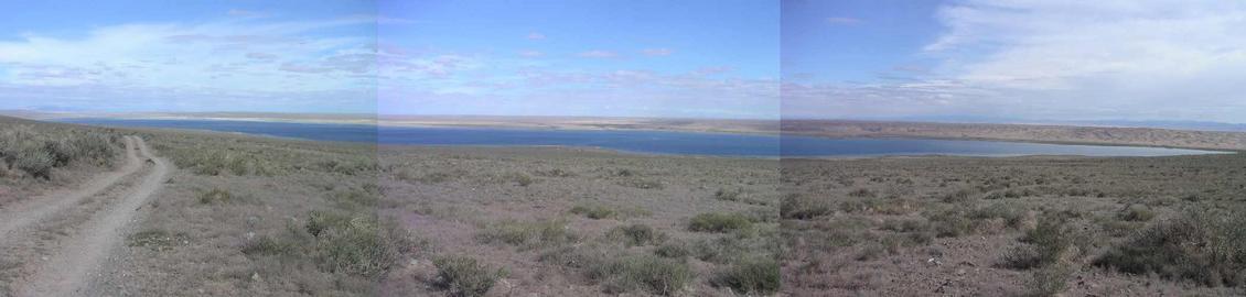 Panorama of Lake Bayanuur