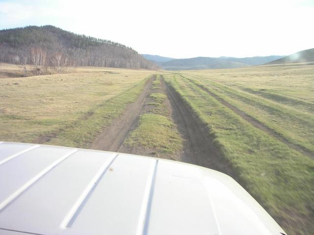 Typical Mongolian road