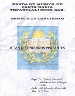 #1: Oaxaca concert brochure