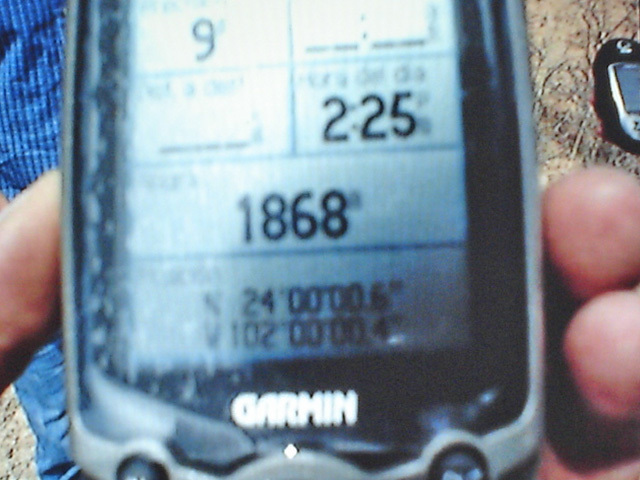 Vista del GPS en N 24 W 102