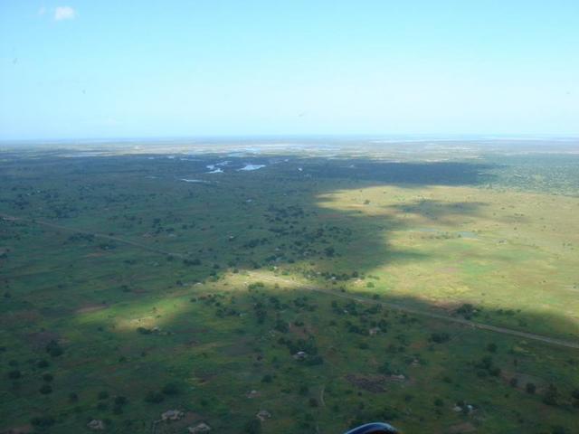 The same area from a helicopter
