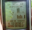 #2: GPS screen at 13N 86W