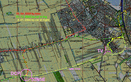 #6: Triple tracks showing trajectory of the new road