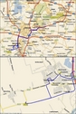 #9: My track on the map	(© Microsoft AutoRoute 2002) - please note that the road N210 must have been rebuilt since 2002 and now it goes as my track shows