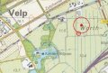#6: DCP on map with Bessel-projection (small circle) and WGS84 (red dot)