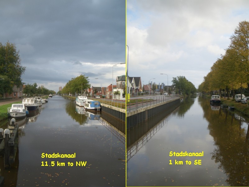 2.5 km of the channel Stadskanaal (=City-channel) is the bone of the city Stadskanaal