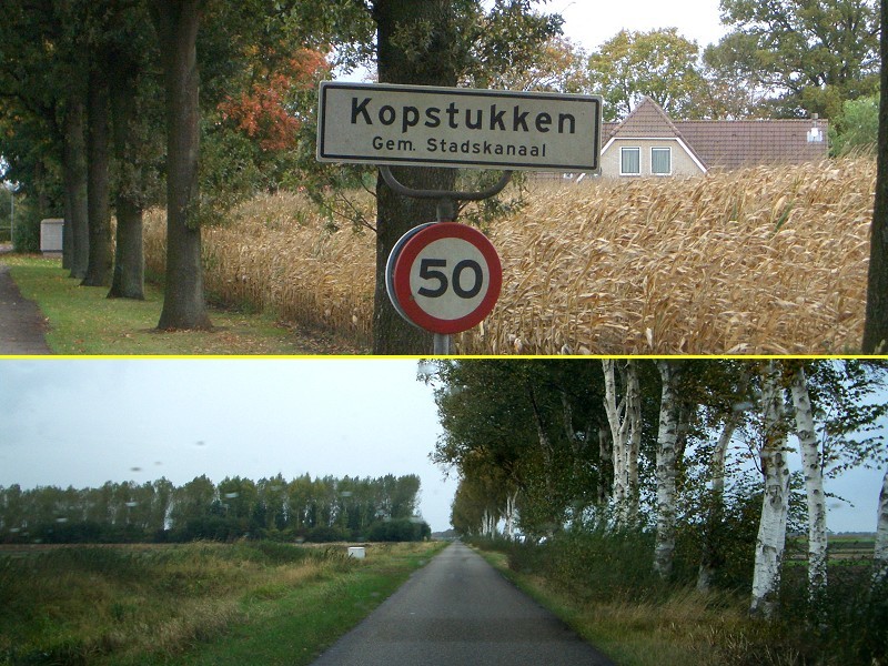 Typical long straight road, Kopstukken = People performing above standard