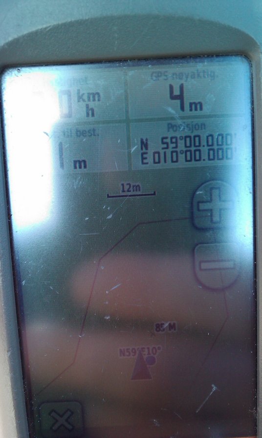 My GPS at the exact spot (bad quality)